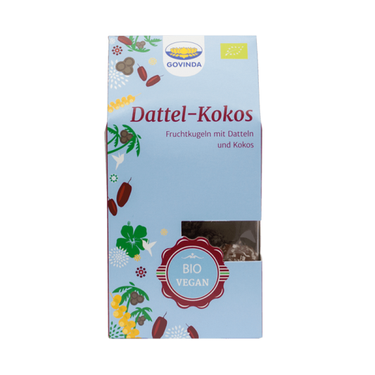 Dattel-Kokos-Kugeln – Fruchtkugeln mit Datteln & Kokos